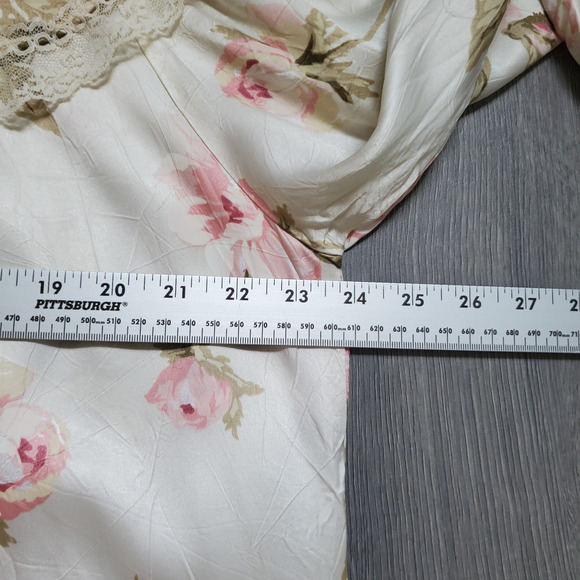 Gunne Sax Dress Large Prairie Satin Lace Collar Romantic Whimsy Cottagecore 70s - Picture 5 of 14